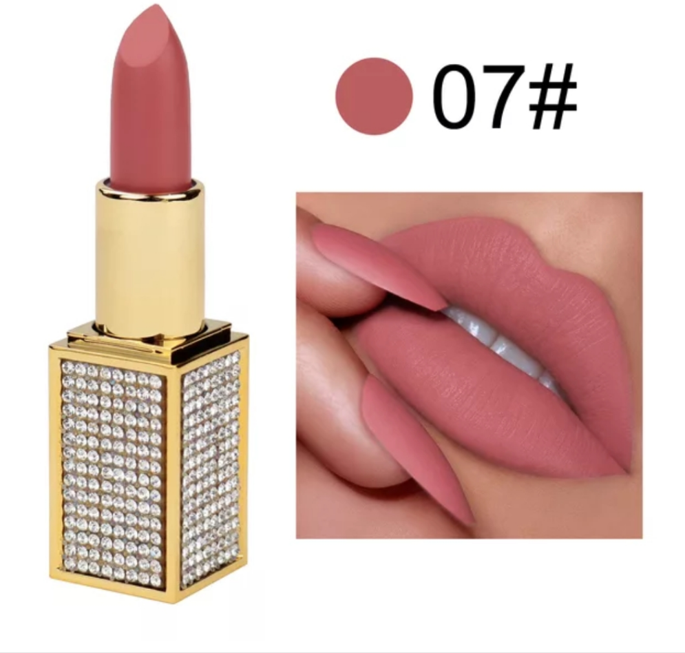 Luxurious Kisses lipstick collection , high pigmented ,waterproof percfect color gold lipstick